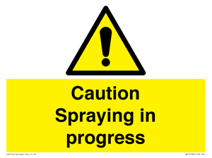 Caution Spraying in progress